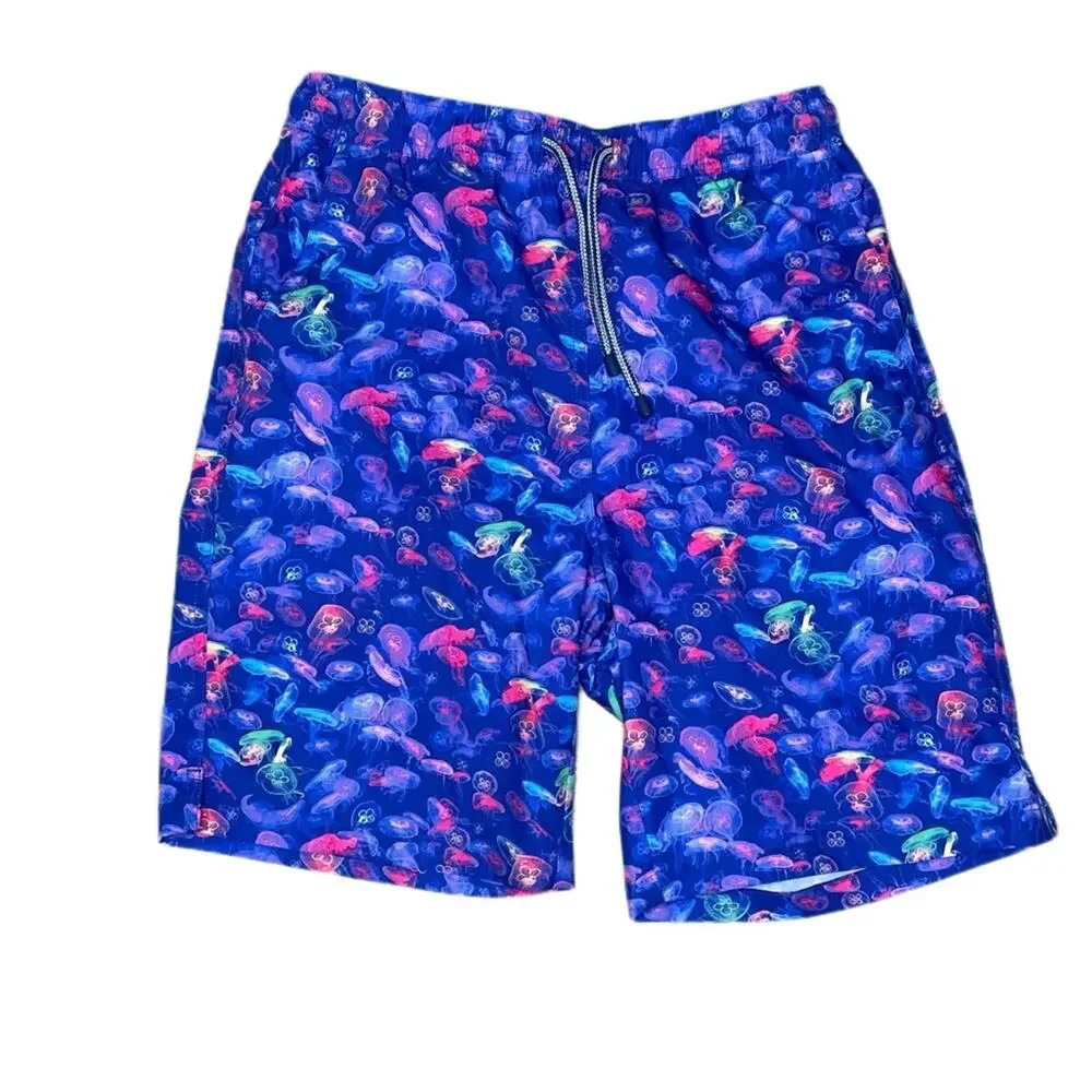 Peter Millar Moon Jellies Swim Trunk Atlantic Blue Men’s Sz S - Picture 2 of 7